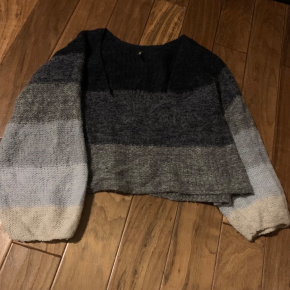 FREE PEOPLE Alpaca Chunky Knit Sweater Oversized Bishop Sleeve Medium - Large - Picture 2 of 16